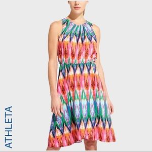 Athleta Ikat Martinique multi-color dress